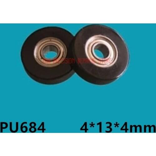 2019 Time-limited Hot Sale Pu684-13-4 Umbb4-13 Polyurethane Forming Bearing 684 Pulley 4*13*4mm Wrapped Rubber Small Roller