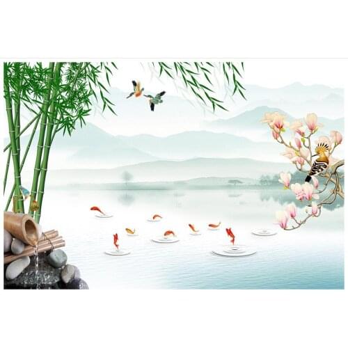 3D wallpaper for walls 3 d custom 3d murals wallpaper Setting wall decoration Jiangnan scenery background wall paper home decor