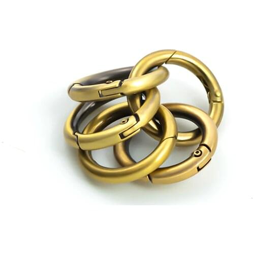 5PC edc Brass opening press key ring keychain hook suspension