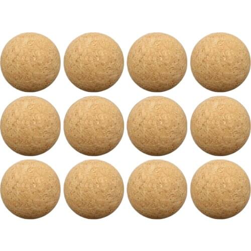 6/12pcs 36mm Cork Solid Wood Foosball Table Soccer Ball Football Balle Baby Foot Fussball Desktop Soccer Babyfoot Fast Delivery
