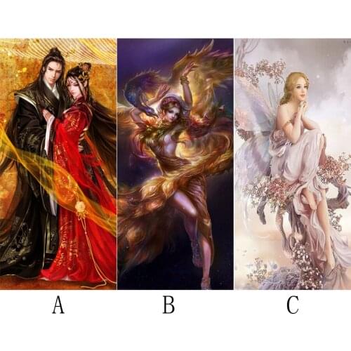 5D DIY Diamond Painting 100% Full Square Diamond Rhinestone Pasted Paiting Hand-Painted Fairy Unfinished Diamond Embroidery Gift