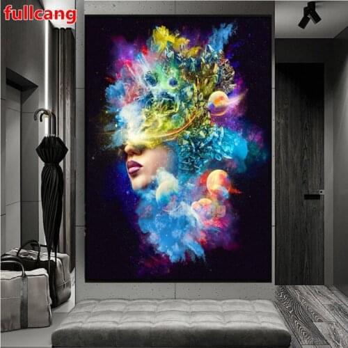 New 5D DIY Full square Diamond Painting Fantasy planet woman Mosaic puzzle Diamond Rhinestone Embroidery Cross Stitch JX2095