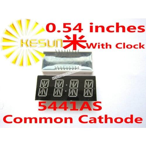 FREE SHIPPING 10PCS x 0.54 inches Red Common Cathode/Anode 4 Digital Tube With Clock 5441AS 5441BS LED Display Module