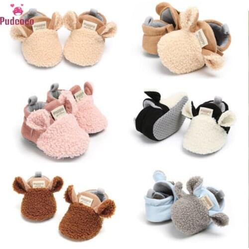 Pudcoco Brand 0 To 18 M Toddler Baby Girl Boots Shoes Newborn Winter Fleece Snow Baby Boots Warm Soft Sole Plush Prewalker