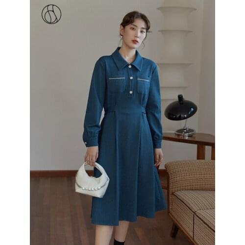 DUSHU Fashion Denim Dresses