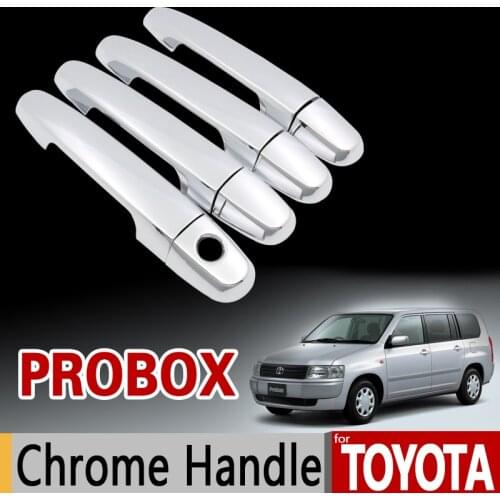 For Toyota Probox 2002 - 2016 Chrome Handle Cover Trim Set 2003 2005 2006 2008 2011 2013 Car Accessories Stickers Car Styling