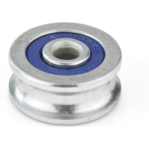 1pc U groove wheel non-standard bearing pulley guide wheel rolling roller r4 round track wire rope hanging wheel 6*28*12