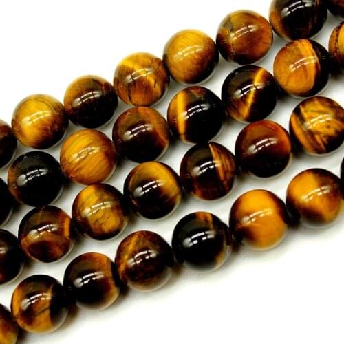 Natural Stone Beads 4/6/8/10/12/14mm Round Tiger Eye Stone Crystal Quartz Bead Loose Beads DIY Fashion Jewelry