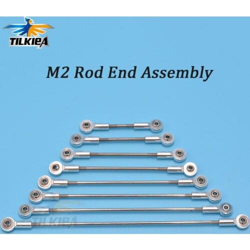 Metal Tie Rod End Assembly Aluminum M2 Silver Link Rod End Ball Joint Combination High Precision