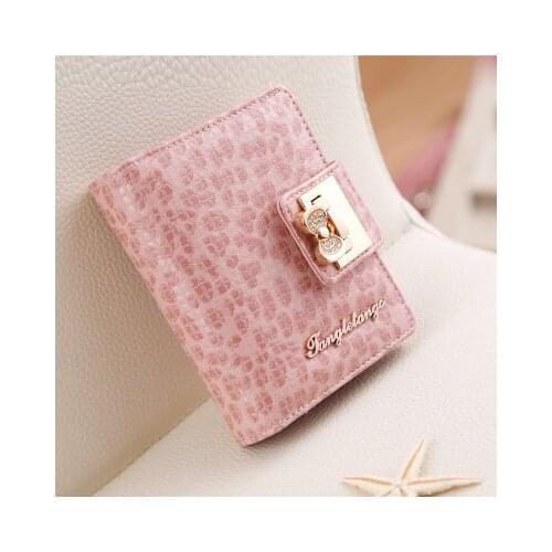 Fashion Short Lady Wallets PU Leather Women Handbags Moneybags Bow Hasp Purse Cards Holder Brand Design Woman Wallet Burse Bags