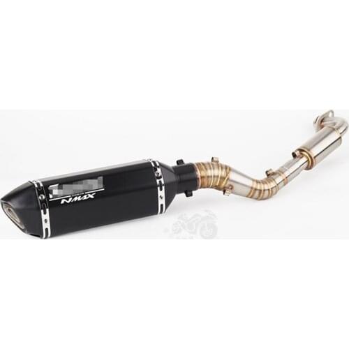 Motorcycle Scooter Modified NMAX125 NMAX155 Front Link Pipe Back Pressure Belt Drum Front Section Small Hexagon Muffler