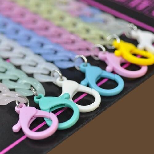 ZV New Glasses Chain Lanyard Women Cartoon Bear Pendant Acrylic Necklace Sunglasses Anti-lost anti-drop chain