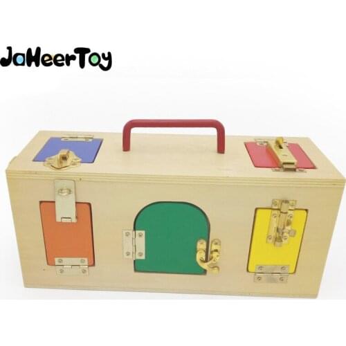 JaheerToy Montessori Educational Toy Unlocking Box Childrens Ability Training Baby Wooden Toys 3-4-5-6 Years Creative Gift