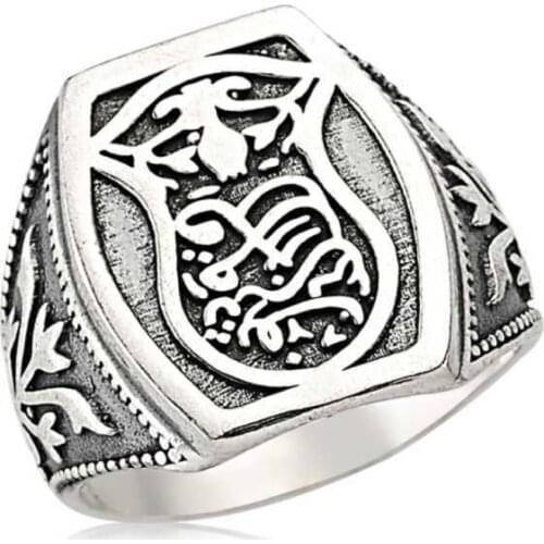 Original silver , Kadem-i Serif Male ,Ring, Good Quality and Affordable With Religious Motif, rings Types