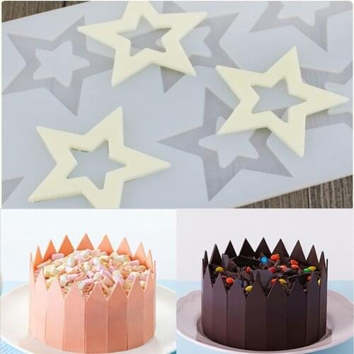Silicone Chocolate Inserts Fence Geometry Shapes Cake Mold DIY Chocolate Baking Decorating Mould Cake Insert Mold Bakeware