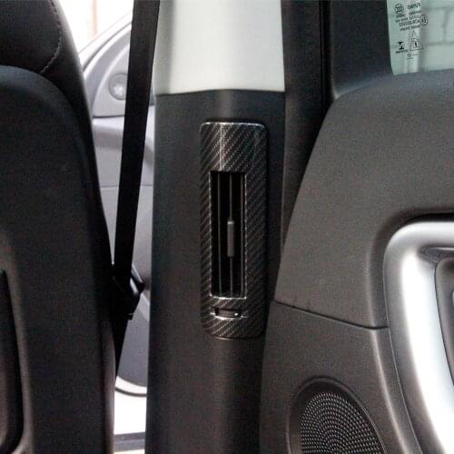 Carbon Fiber Style ABS Plastic B Pillar AC Vent Frame Cover Trim for Land Rover Discovery Shenxing 2015-2018 Models Accessories