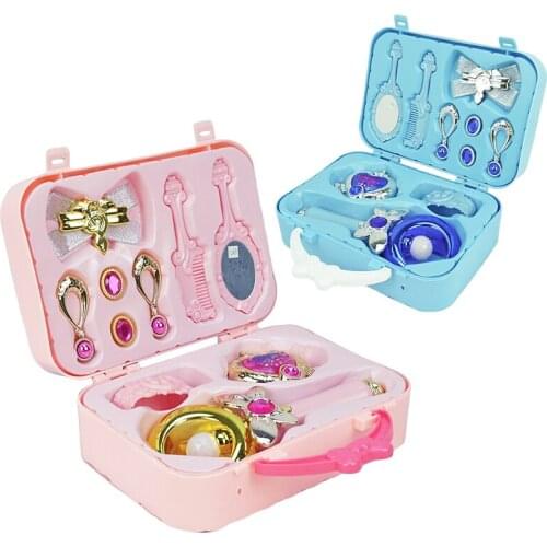 Magic Suitcase Can Illuminate Sound And Light Necklace Magic Wand Handbag Girl Play House Toy Set ChildrenS Toy Double