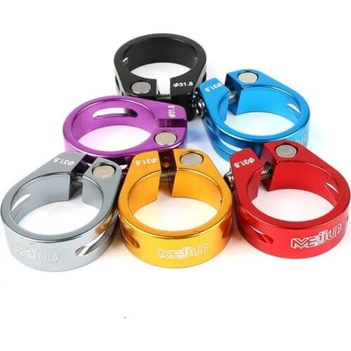 31.8/34.9mm Bicycle Seat Pipe Clamp MTB Bicycle Seatpost Clamp Aluminum Alloy Quick Release Bike Lock Seat Post Tube Clip Clamp