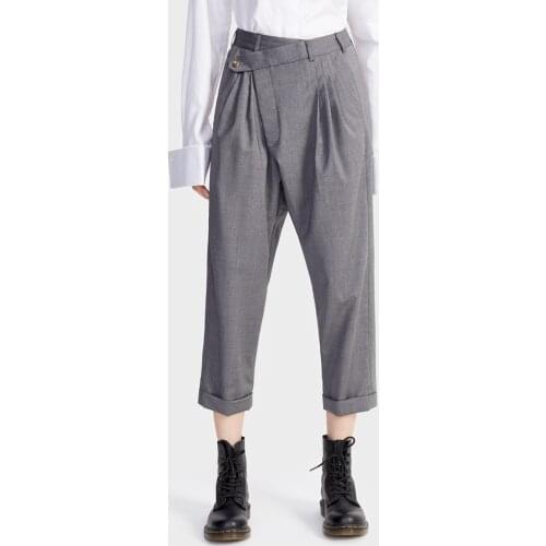 Women Pants Casual Pants Nearly Nine Pants Womens Thin Wide Leg Pants Womens High Waist Drape