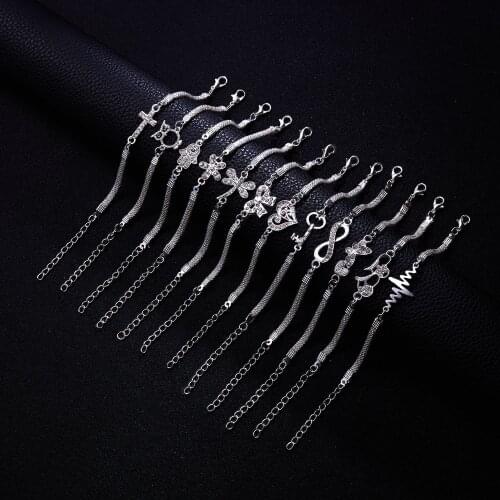 12 Styles Charm Bracelets Owl Dragonfly Butterfly Animal Chain Bracelets Love Heart Palm Bangles Wedding Jewelry Gift