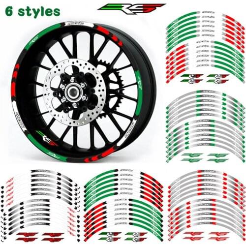 Motorcycle 17inch Wheel Sticker Decal Reflective Rim Bike Suitable For APRILIA RS125