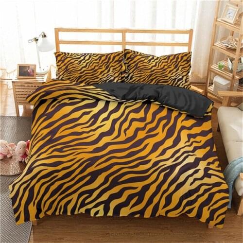 New 3D Bedding Sets Colorful Leopard Animal Fur Duvet Cover Pillowcase 2/3pcs Twin Queen King Size Bed Clothes For Home Textiles