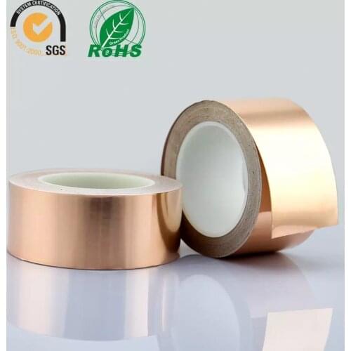 5pcs/lot 30M*0.06mm Single Electric Conduct Self-Adhesive Copper Foil Tape for Magnetic Radiation Electromagnetic Wave