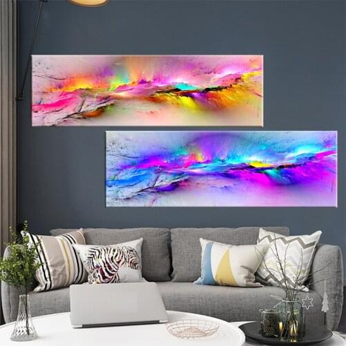 Abstract Canvas Painting Purple Cloud Posters Canvas Art Prints Nordic Wall Art Abstract Painting Wall Picture for Bedroom Decor