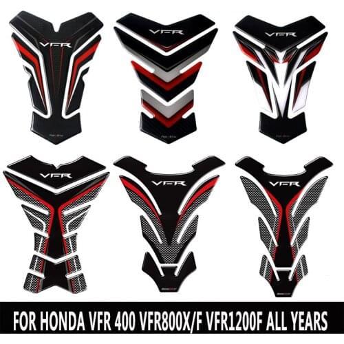 For HONDA VFR400 VFR800X/F VFR1200F Motorcycle Accessories 3D Carbon Fiber Fuel Tank Pad Protection Sticker Fuel Tank Decal