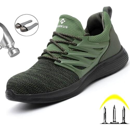 Breathable Men Boots Steel Toe Shoes Safety Boots Lightweight Men Boots Puncture-Proof Work Sneakers Safety Shoes Dropshipping