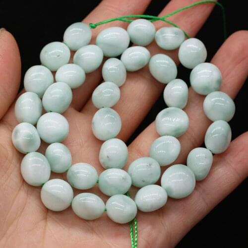 Natural Green Angelite Angel Stone Beads Irregular Loose Spacer Beads for Jewelry Making DIY Necklace Bracelet Accessories 36cm