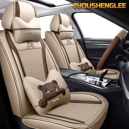 ZHOUSHENGLEE Ice silk car seat covers for volkswagen passat b5 polo 6r polo sedan vw polo 9n auto accessories car-styling