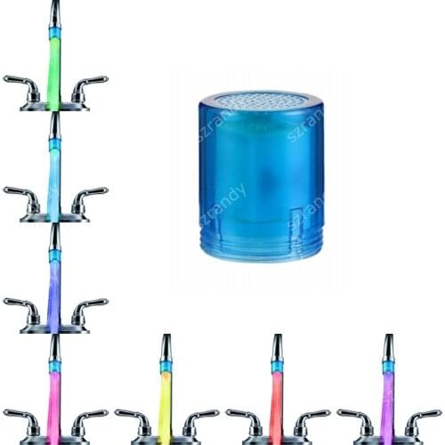 7 colors slow flashing Cheap Priced LED Water faucet light for valentine gift with adaptor