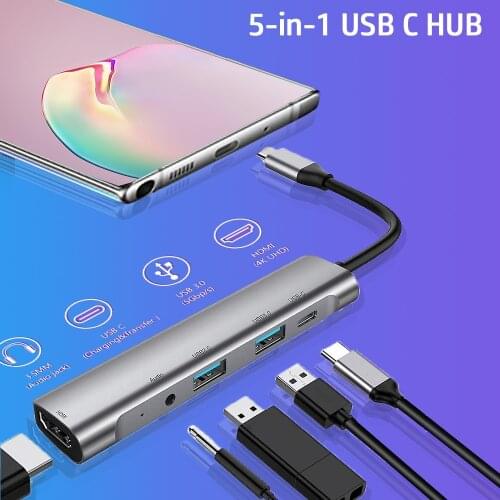 USB C HUB for samsung Dex Type C HUB to HDMI USB 3.0 Audio Jack DATA Adapter Docking Station for Macbook for iPad pro 2020 2018