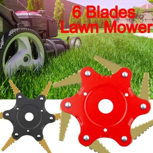 6 Toothed Mower Blade Garden Lawn Electric Brushcutter Trimmer Strimmer Mower Blade Garden Grass Trimmer Head
