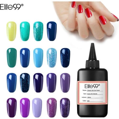 Elite99 100ml Nail Gel Varnish High Quality Nail Gel Polish Pure Color UV Varnish Nail Gel Glitter UV Gel Polish