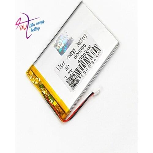 JST 2.54mm 2 pin with 3A protection plate with the plug 606090 3.7V 4000MAH lithium polymer battery charging treasure