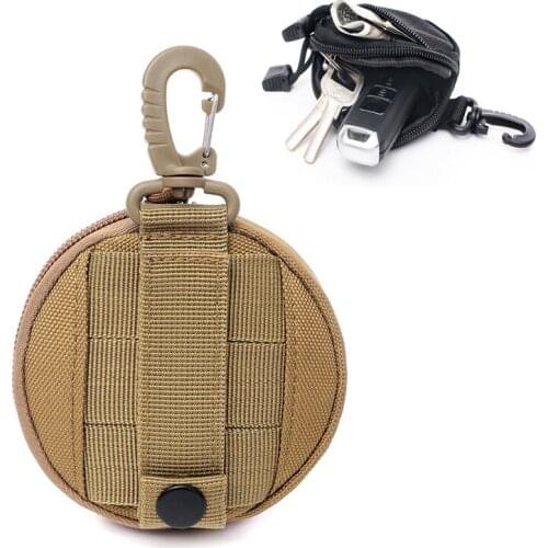 Tactical EDC Pouch Military Key Earphone Holder Men Coin Wallet Purses Army Coin Pocket With Hook Waist Belt Bag For Hunting