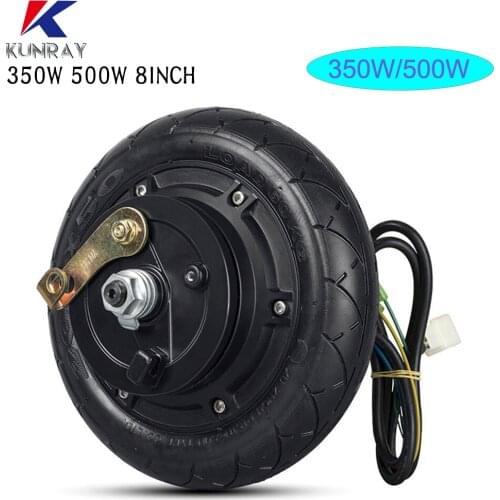 Electric Scooter Hub Motor Wheel 24V/36V/48V 350W/500W Electric Scooter Conversion Kit 8 Inch Brushless Huv Motor Kit