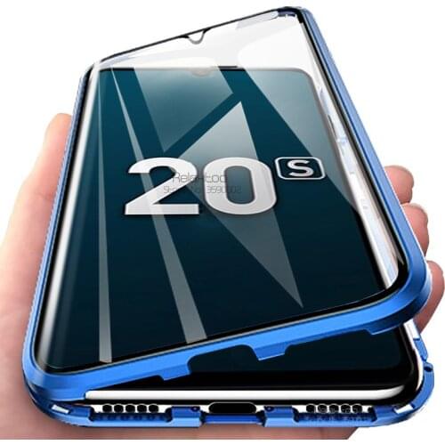 Magnetic Case For huawei honor 20s MAR-LX1H 6.15" Double side tempered Glass phone cover on honor 20 s s20 honor20s Metal coque