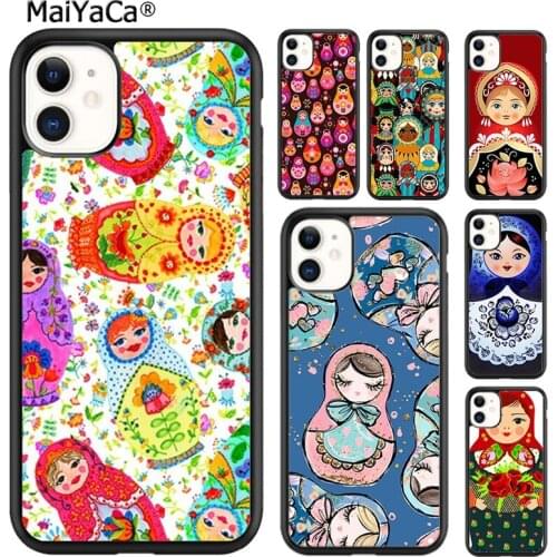 MaiYaCa Babushka Matryoshka Red Russian Doll Phone Case Cover For SE 6 7 8 plus X XR XS 11 12 pro max Samsung Galaxy S8 S9 S10