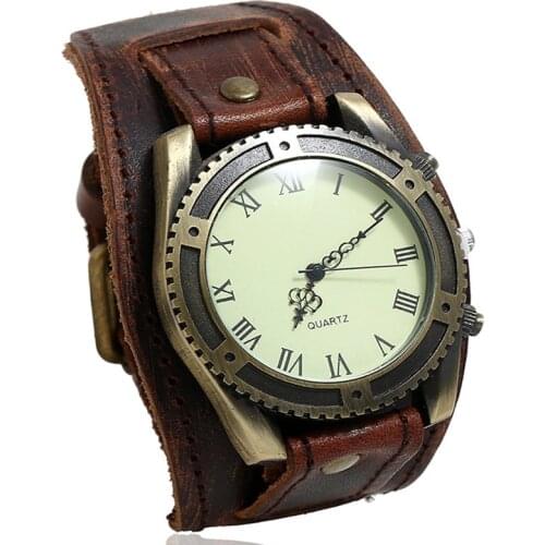 Fashion Sport Mens Watches Male Clocks Punk Retor Watch Leather Bracelets Strap Quartz Fashion Men Watch Gift Relogio Masculino