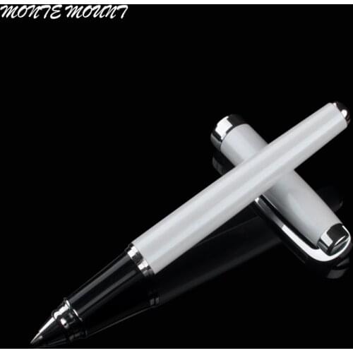 Monte mount brand white metal roller ball pen stationery school office supplies Luxury writing birthday gift ball pens