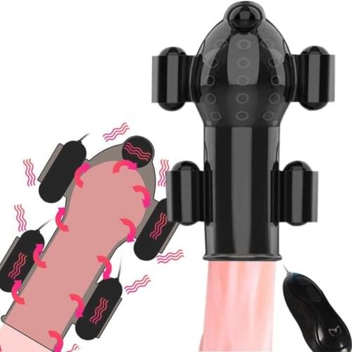 Male masturbator with 3 vibrators delayed and lasting glans mens glans mens sex toys rechargeable penis trainer massager