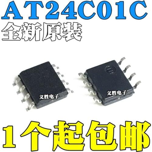 New version of the C New and original AT24C01C-SSHM-T 01CM SOP8 Block serial EEPROM memory chips, memory IC chip