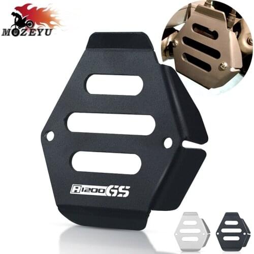 New Black/Silver Motorcycle Accessories Aluminum Exhaust Flap Cover Protector For BMW R 1200 GS R 1200 GS Adventure 2010-2013