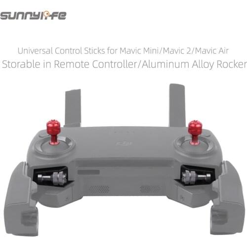 Sunnylife Aluminum Alloy Control Sticks Thumb Rocker Remote Controller Storable Joysticks for Mavic Mini/Mavic 2/Mavic Air