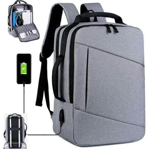 Luxury Business Backpack Laptop Sport Travel Backpacks Leisure 15.6 Inch Computer Bag Shoulder Bagpack USB mochila masculina