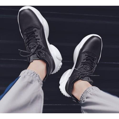 Sapato 2020 summer mens 39 sale shoes sports Casual zapatos sport slip knitting leather casual hot casuales s Mens Light black