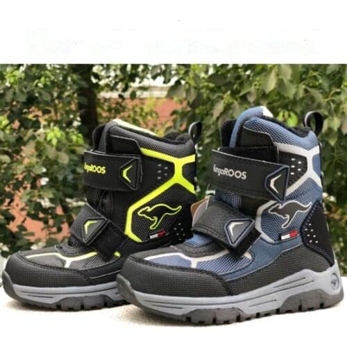 Winter children snow boots boys and girls high boots plush warm boots size 25 to 37 wallvell